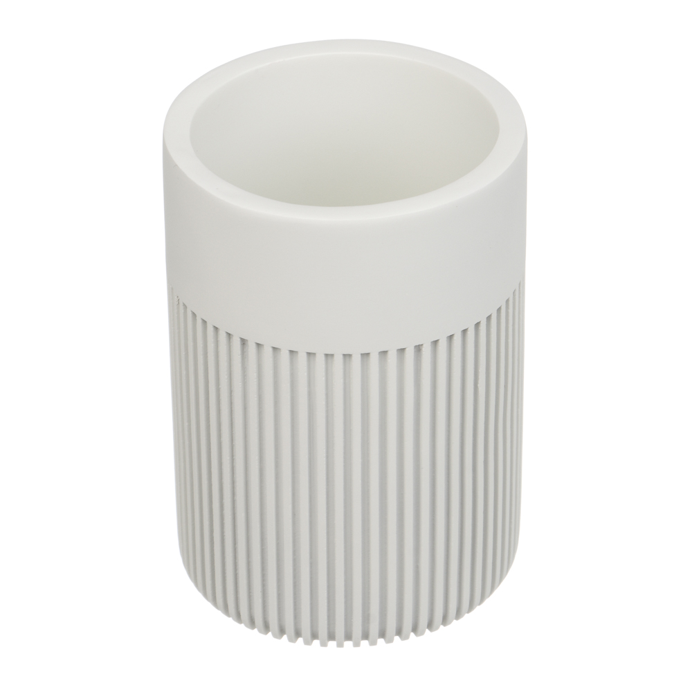 Стакан для ванной комнаты тм VETTA Модена, полирезин, молочный, 7x7x10 см - #2