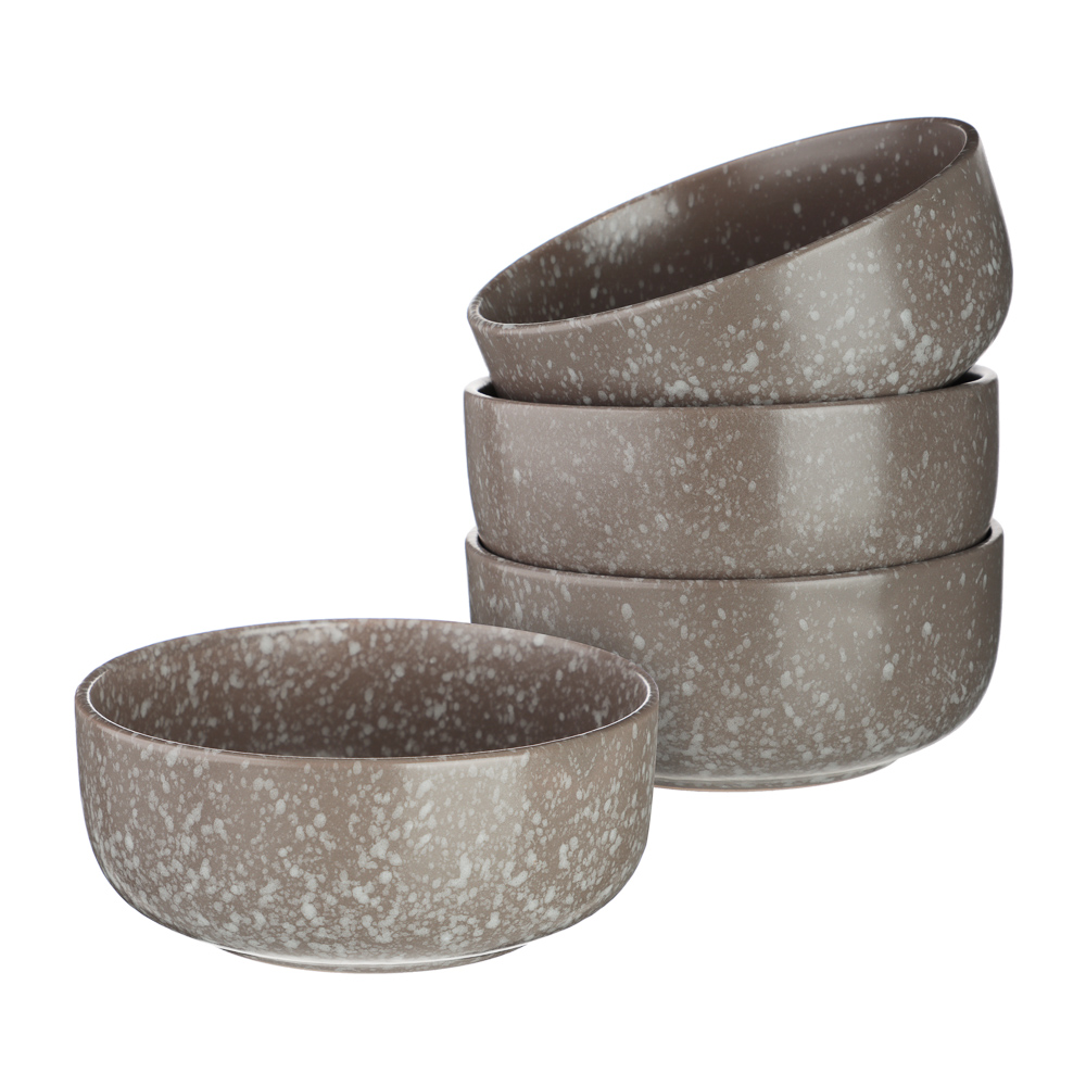 MILLIMI Набор стол.посуды 16пр(тар26см*4, тар20см*4, салатн14см*4, кружка340мл*4) керамика, серый - #6