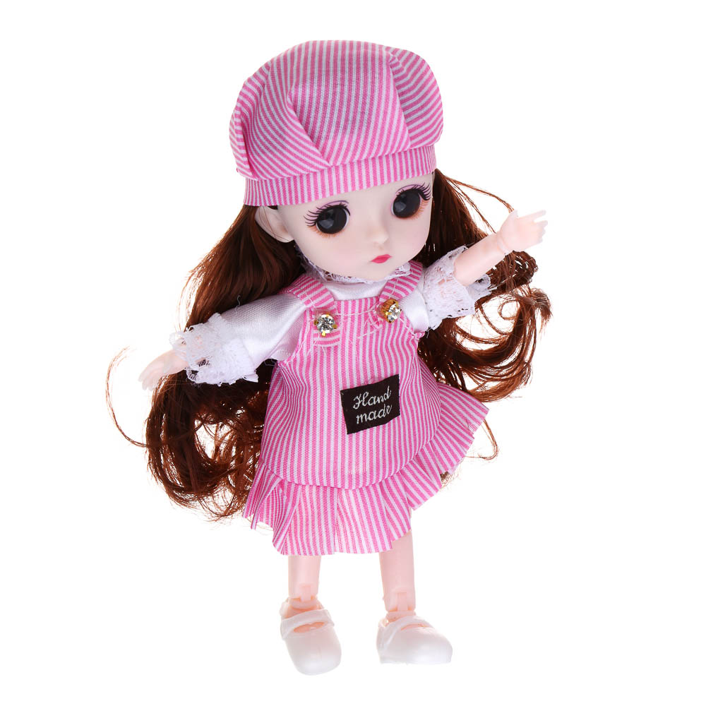 ИГРОЛЕНД Кукла шарнирная с чудными глазами, 15 см, в ПВХ боксе, PVC, PP, 6,5х10х30 см, 4 дизайна - #6