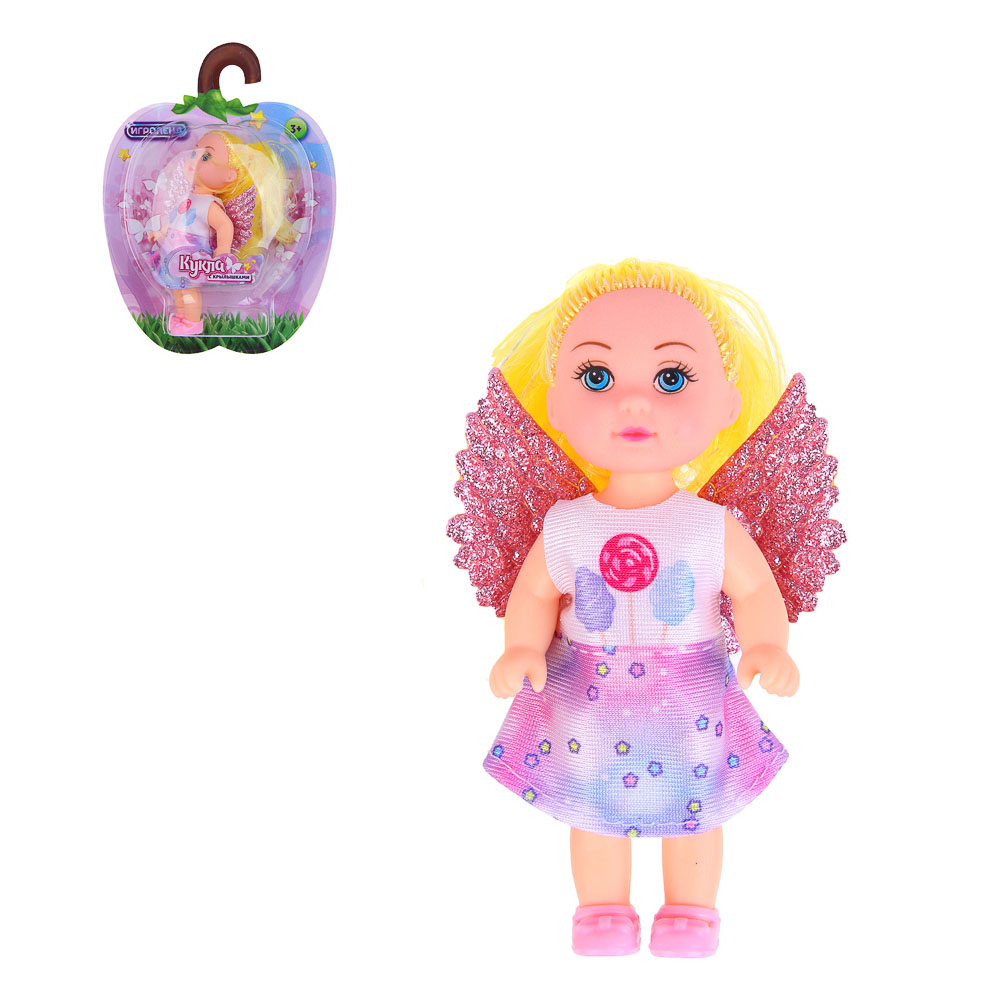 ИГРОЛЕНД Кукла с крылышками и цветн.волосами, 11 см, ABS, PVC, полиэстер, 13,5х4,5х18 см, 6 дизайнов - #1