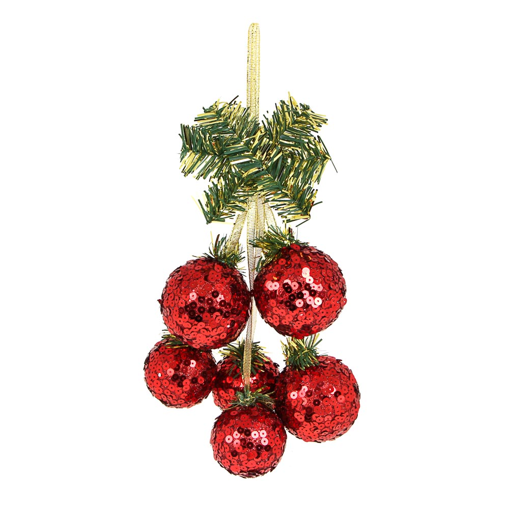 Украшение декоративное Сноубум новогоднее, с пайетками, 30 см - #2