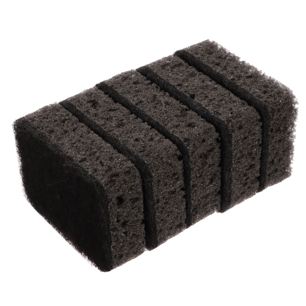 VETTA Набор губок для мытья посуды, 5 шт, 95x70x30мм, коралл черный со скругленными углами - #1