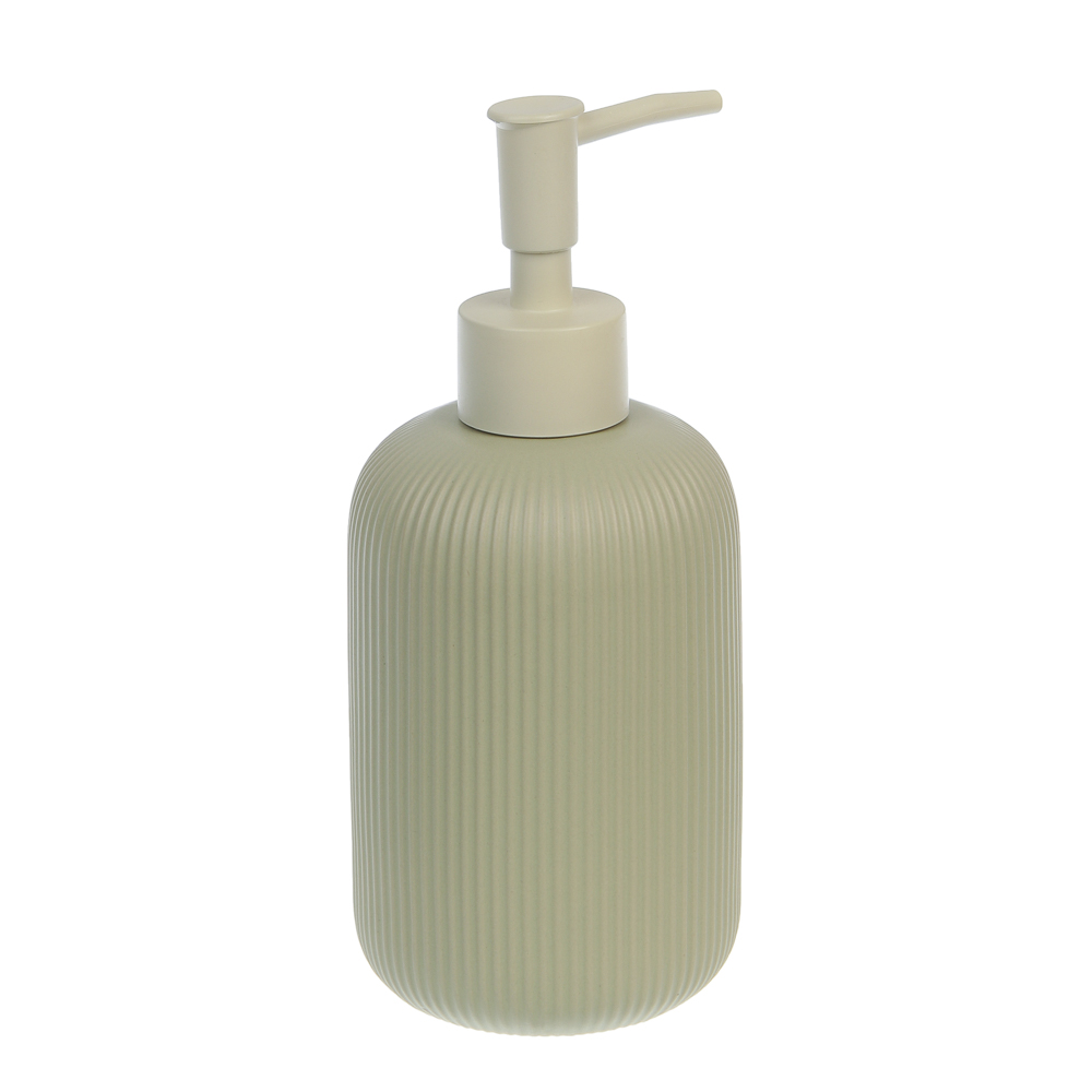 Диспенсер для жидкого мыла тм VETTA Монтана, 300мл, доломит, оливковый, 7,5х7,5х17,5см - #4