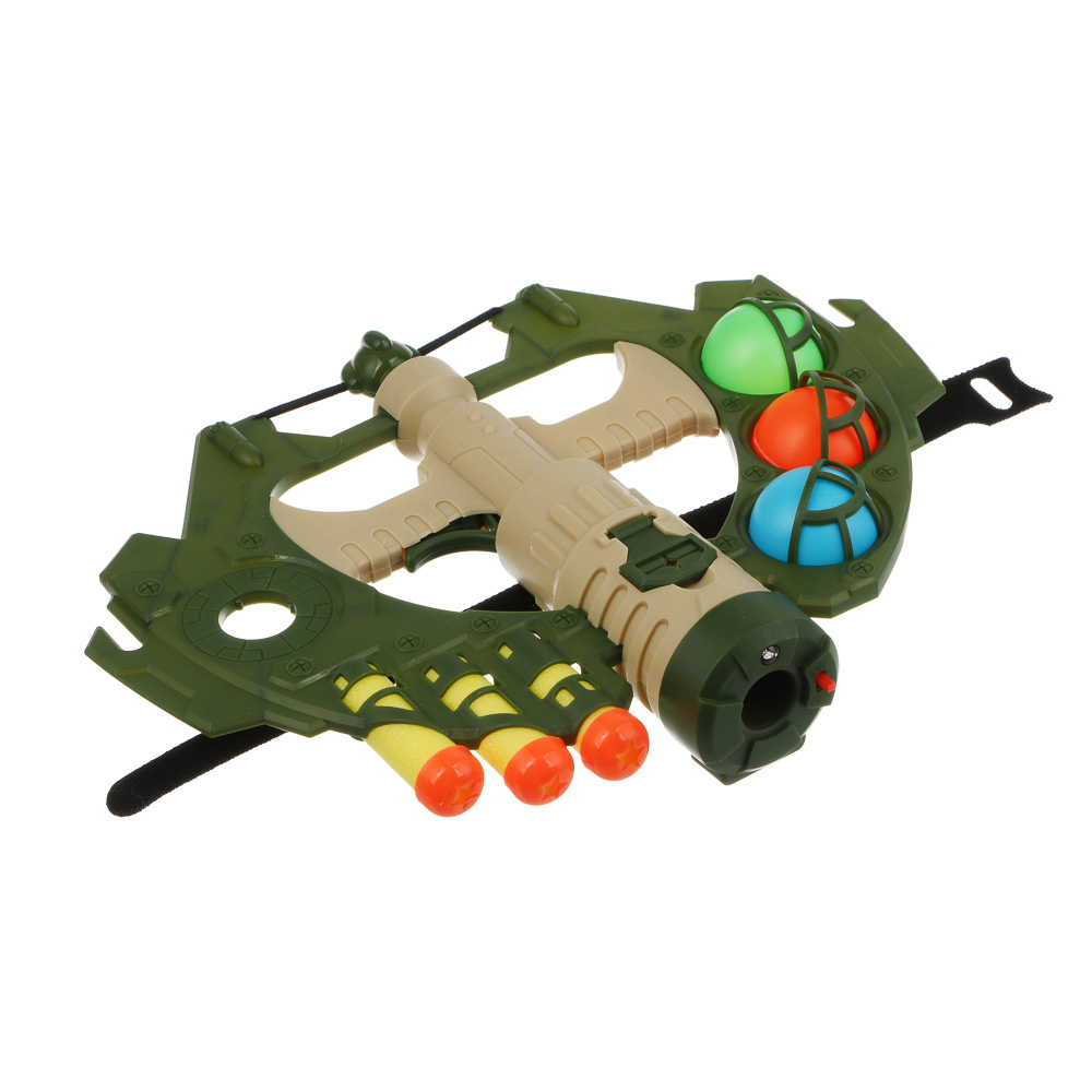 ИГРОЛЕНД Набор игровой "Арбалет с пулями и шариками", свет, 3хAG3, АBS, РР, EVA, 2 диз., 21х3х28см - #6
