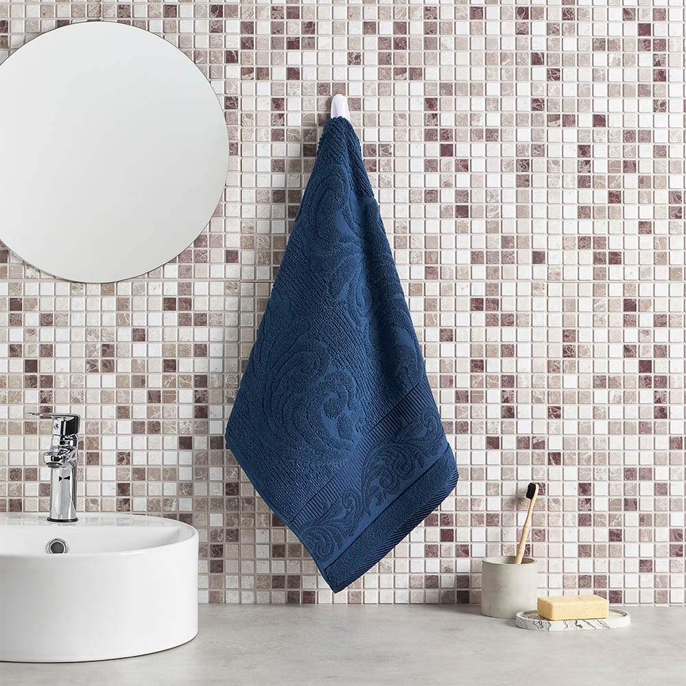 PROVANCE Нэви Полотенце махровое, 100% хлопок, 50х90см, 420гр/м, синий - #4