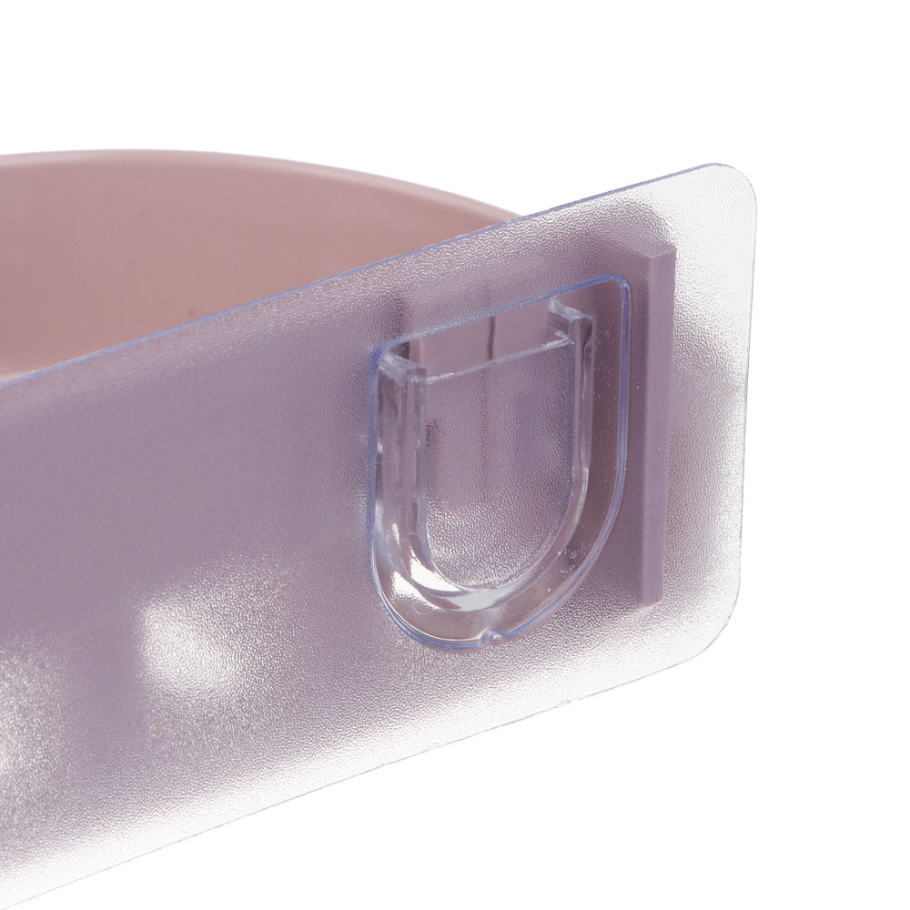 VETTA Classic Полка настенная овальная, пластик, 22x10x3 см, пудровый - #5