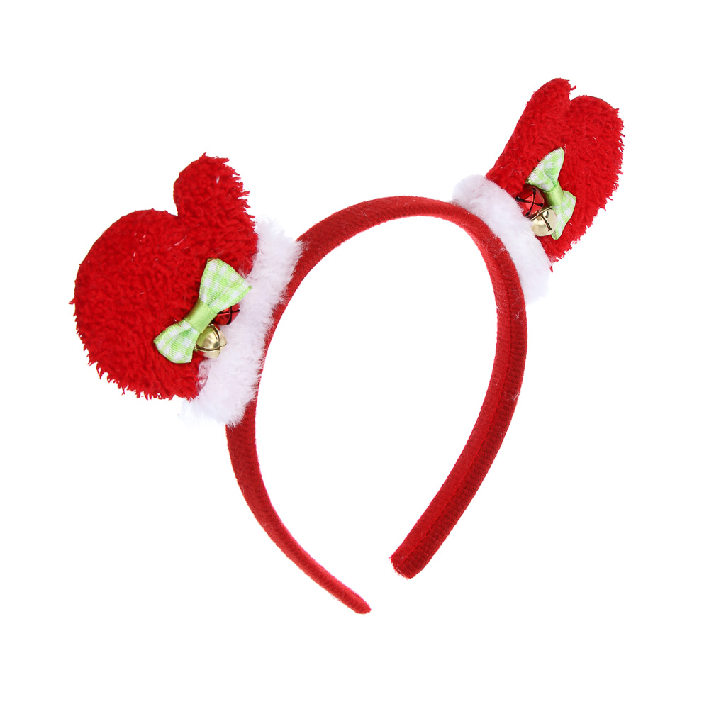 СНОУ БУМ Ободок новогодний с варежками, диаметр 11см, пластик, полиэстер, 2 дизайна - #3