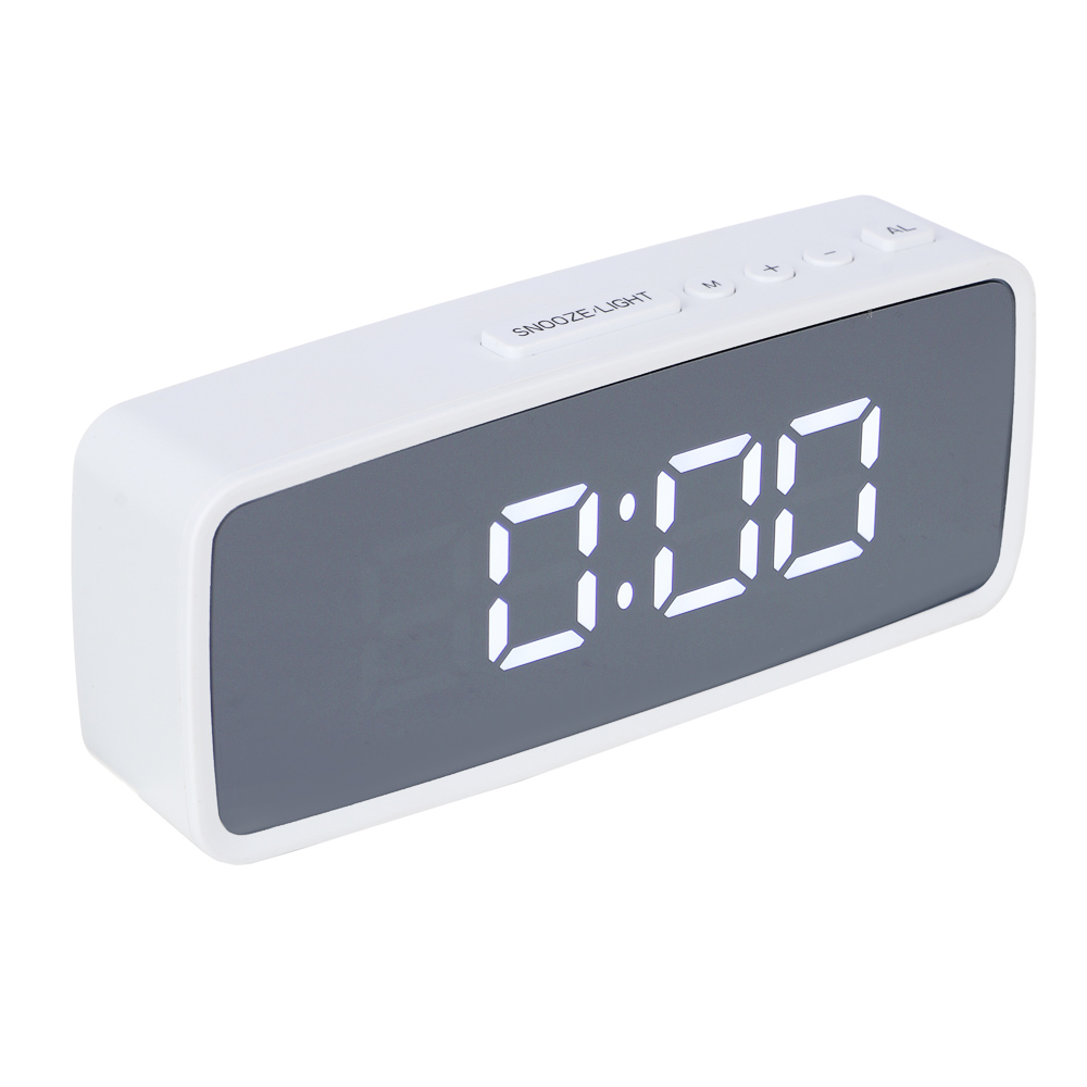 LADECOR CHRONO Будильник электронный, 14x5,7 см, USB/3xAAA, пластик, цвет белый, арт.1 - #1