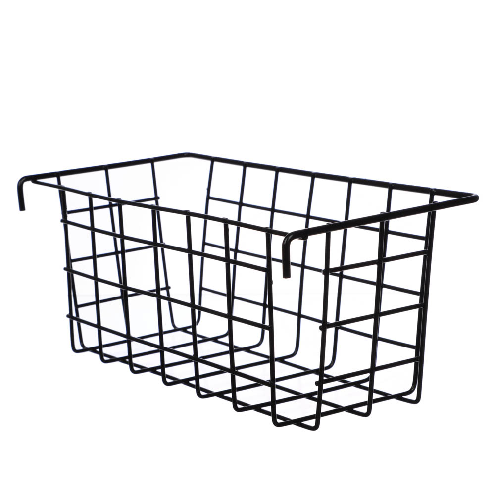 VETTA Корзинка универсальная подвесная, металл, 28х12х12см, черная - #4