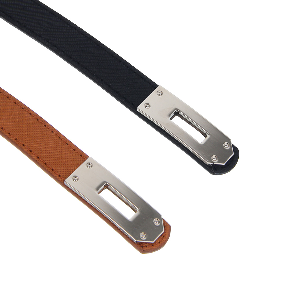 ЮL Ремень женский с поворотной пряжкой, ПУ, металл, ширина 1,8см, длина 100 см, 2 цвета, РЖ25-02 - #1