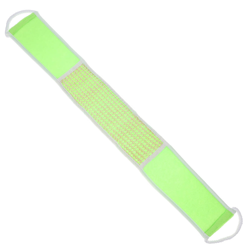 ЮL Мочалка лента банная с ручками с эффектом пилинга, сизаль, полиэстер, поролон, 68х10см, 3 цв. - #16