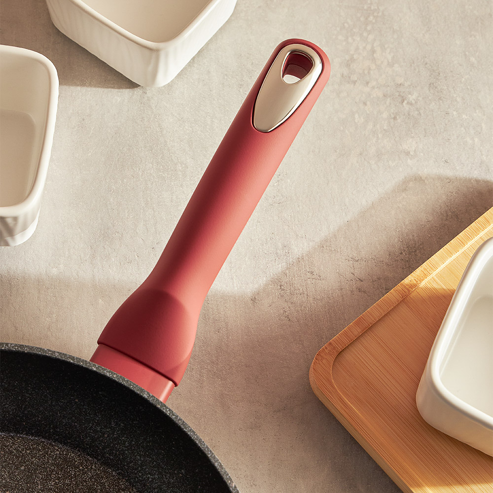 SATOSHI Лувьер Сковорода литая d28см, антипригарное покрытие мрамор, индукция - #10