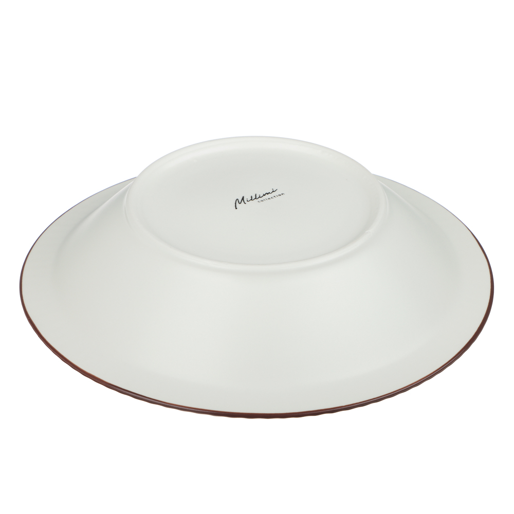 Тарелка суповая Лусия тм MILLIMI, 21,3см, фарфор, кремовый - #5