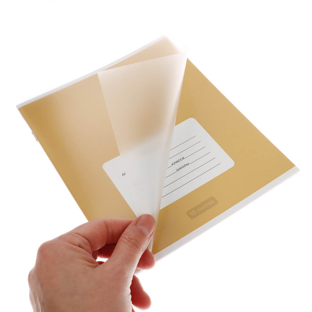 Тетрадь школьная 18л. в линейку ClipStudio, БЕЛЫЕ ЛИСТЫ, обл. пластик, скрепка - #16