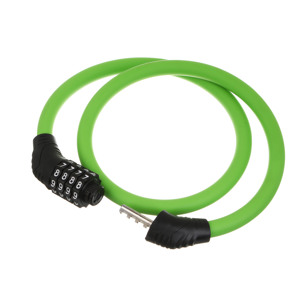 Замок велосипедный тм BY SPORT, противоугонный, тросовый, кодовый, 800х12мм, металл, пластик, 2 цв - #4