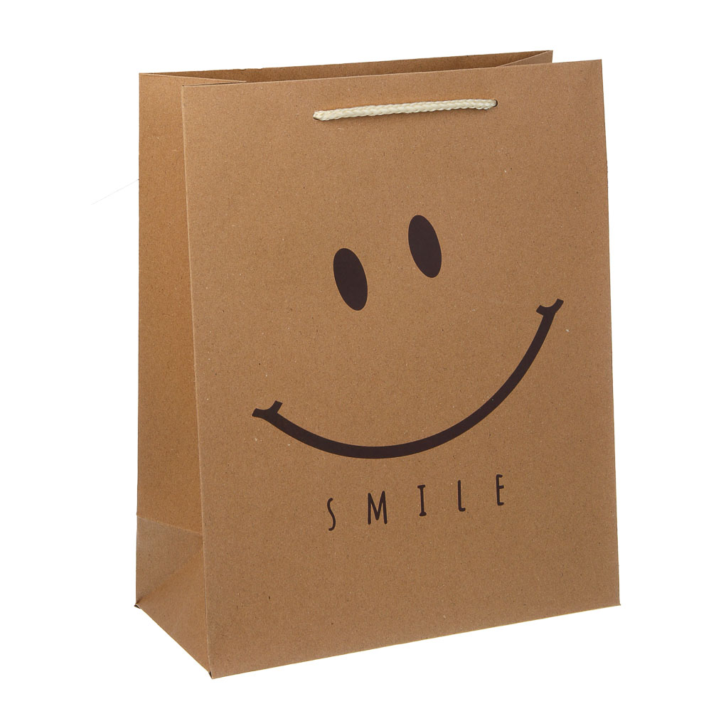 Пакет подарочный тм Fntastic, крафт, L 32x26x12см, бумага, 4 дизайна - #2