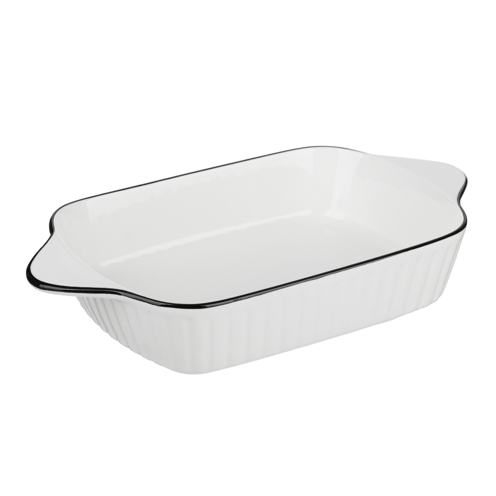 MILLIMI Соло Форма для запекания и сервировки прямоугольная, 800мл, 26,5х14х5см, фарфор - #2