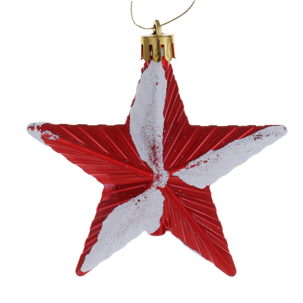 СНОУ БУМ Набор декоративных украшений "Звезды" 2шт, 9x3x9см, пластик, арт.3 - #2