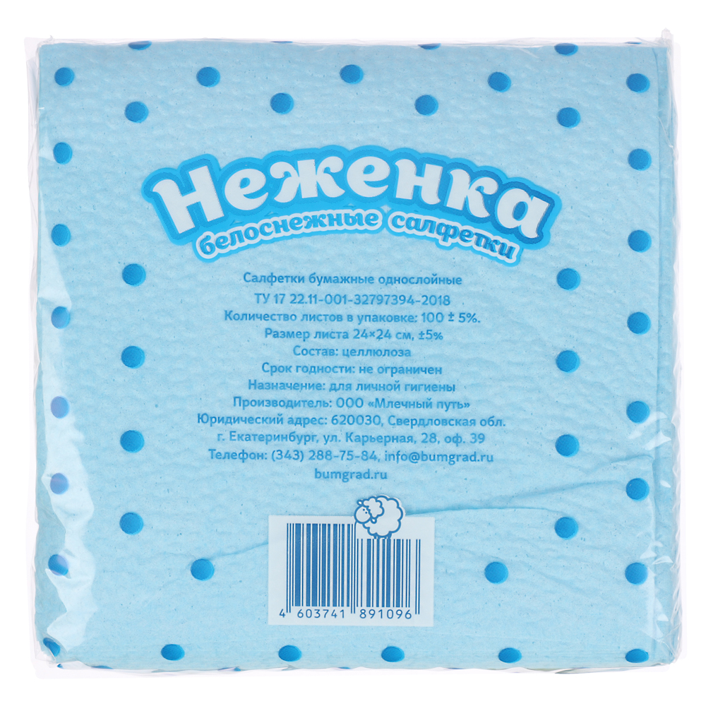 Салфетки бумажные однослойные 100 шт, п/у,2 вида - #6