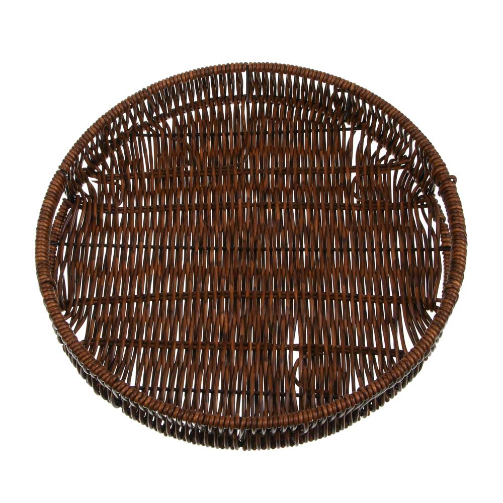 Поднос сервировочный с ручками плетенный, ПВХ, тм Satoshi, 30x30x4см - #4