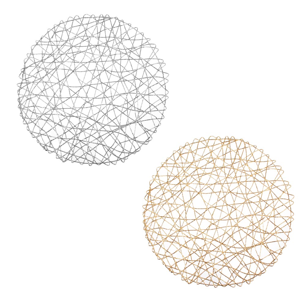 VETTA Салфетка декоративная круглая "Плетение", ПВХ, d38см, 2 цвета - #1