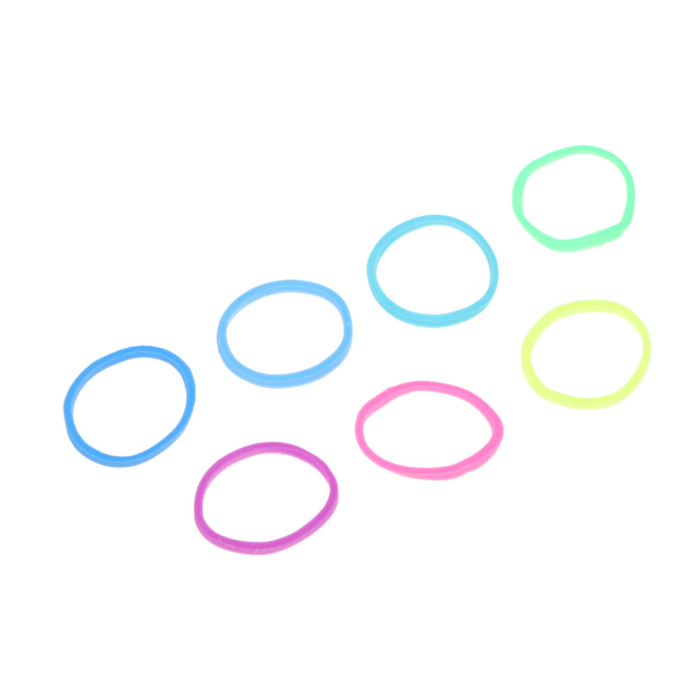 Резинки для волос ЮНИLOOK 95-100шт, d1,5см, силикон, 4 цвета, ACS-59 - #3