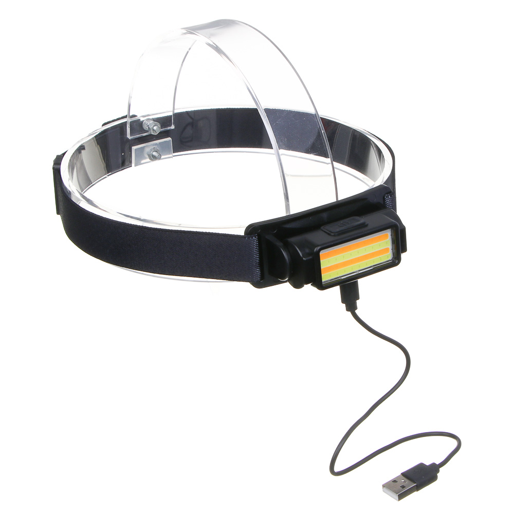 ЕРМАК Фонарь налобный, LED+COB, 4 режима, 500мАч, зарядка Туре-С, 80х33х33 мм, пластик, красный свет - #7