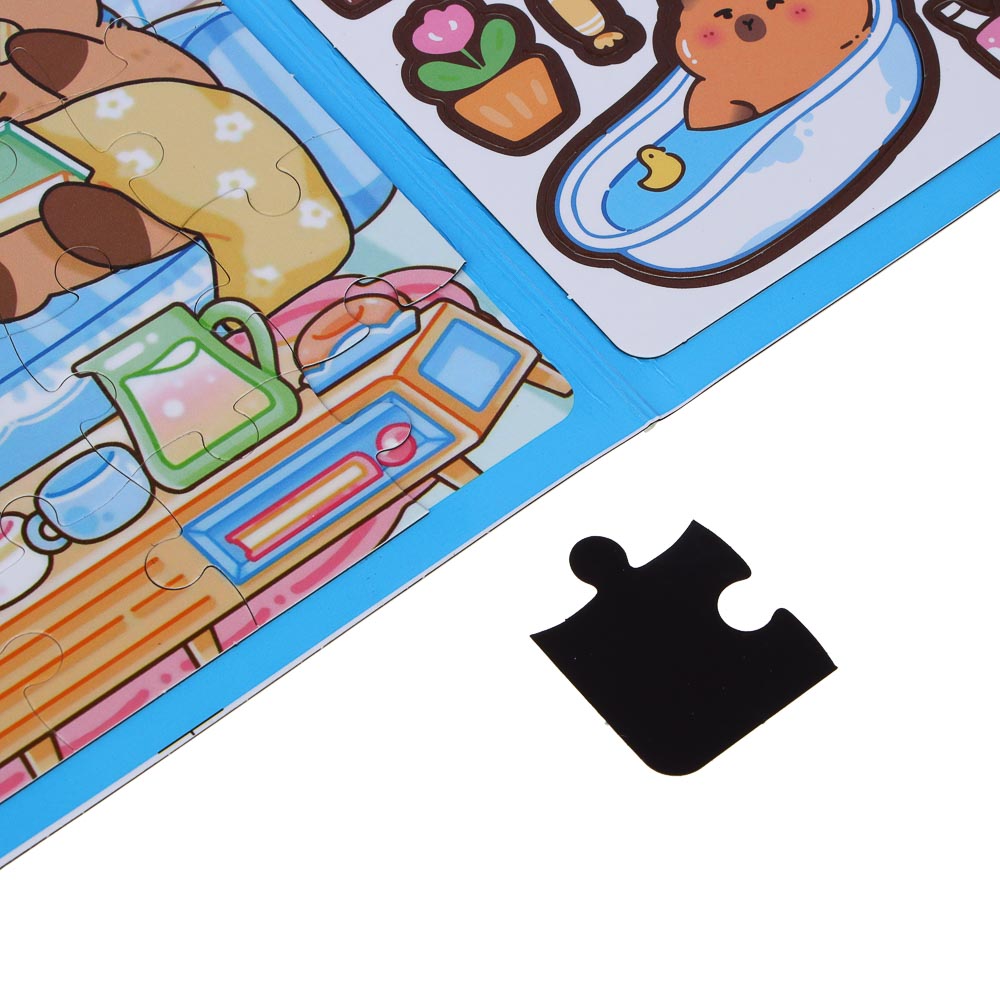 ХОББИХИТ Аппликация магнитная "Капибара", бумага, винил, 15,5х15,5см, 4 дизайна - #7