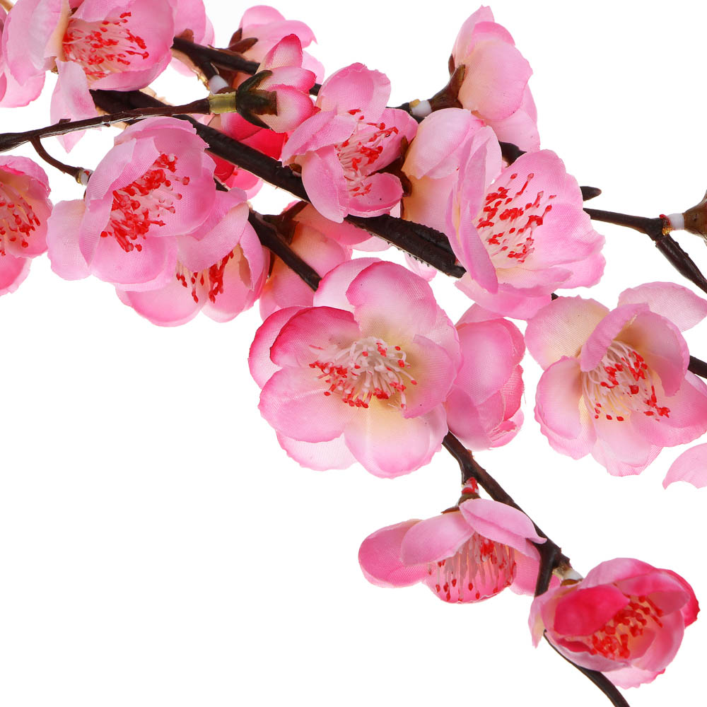 LADECOR Цветок искусственный ветка сакуры, 105 см, ткань, пластик, железная проволока, 2 цвета - #3