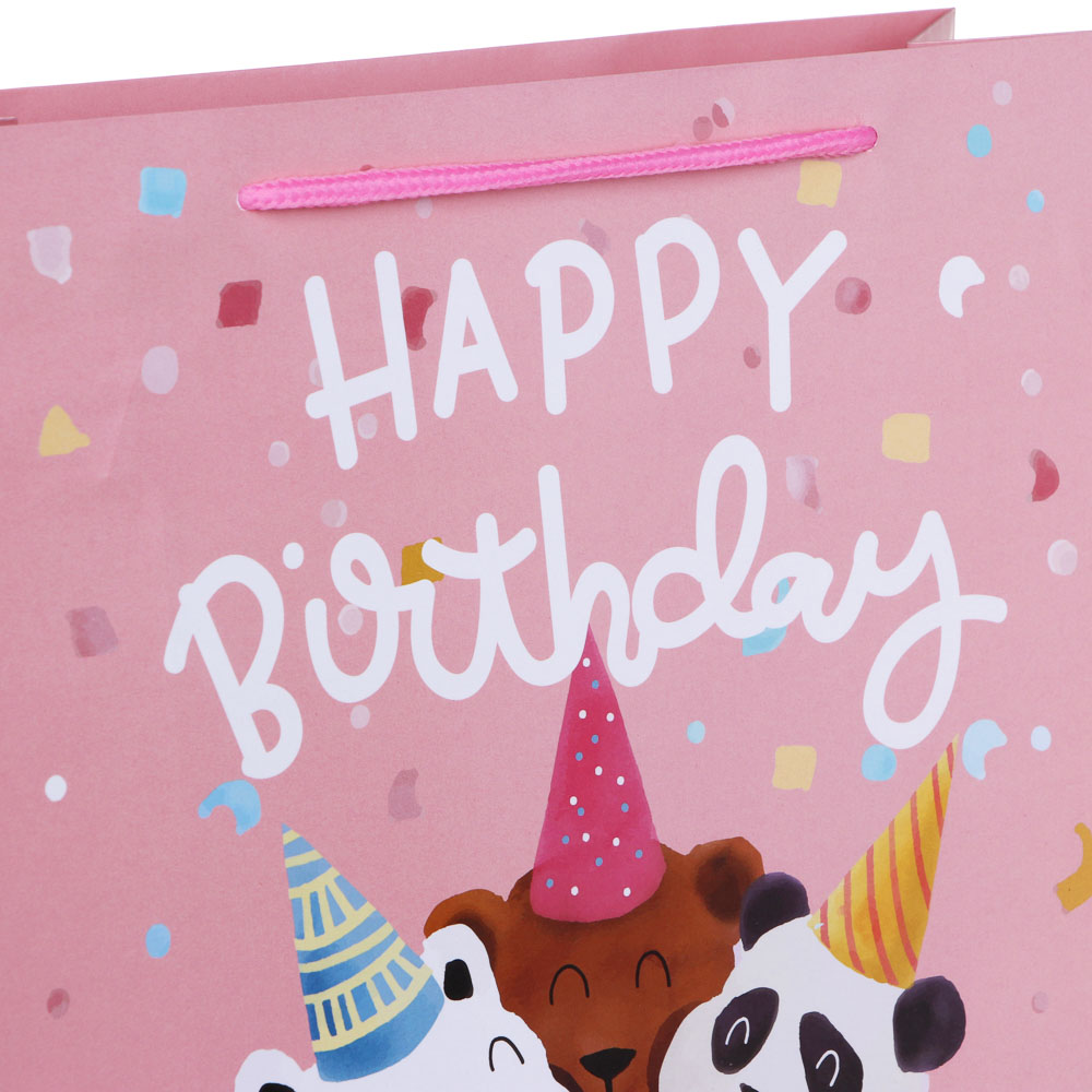 Пакет подарочный бумажный, 26x32x9 см, 128 гр, 2 дизайна, Панды - #4