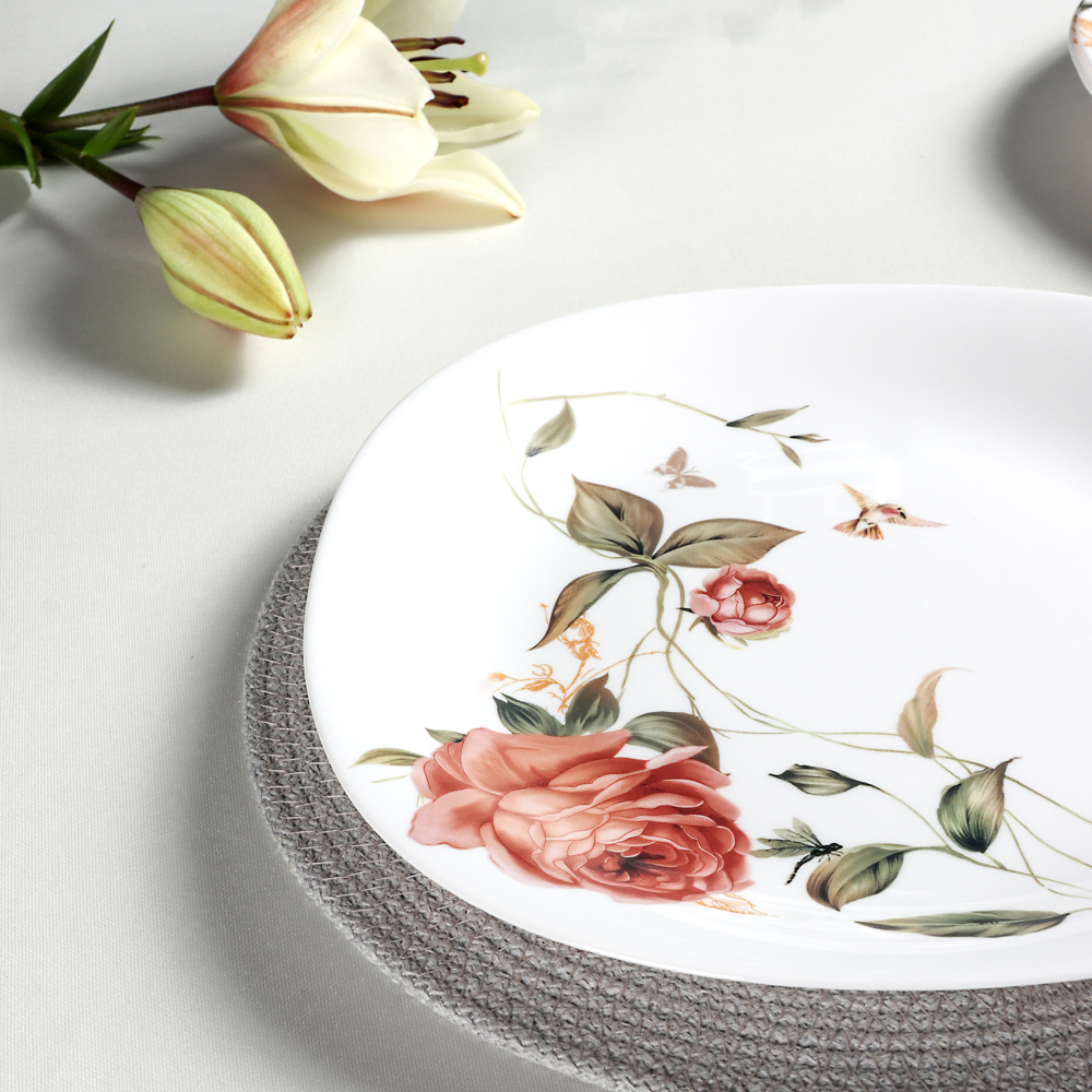 MILLIMI Анета Набор столовой посуды 13 пр., опаловое стекло, квадратная форма, 19019 - #19