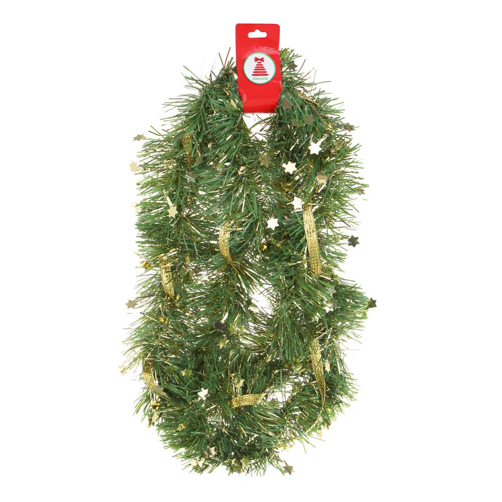 СНОУ БУМ Мишура с декоративной лентой, 9х200 см, ПВХ, 3 цвета - #5