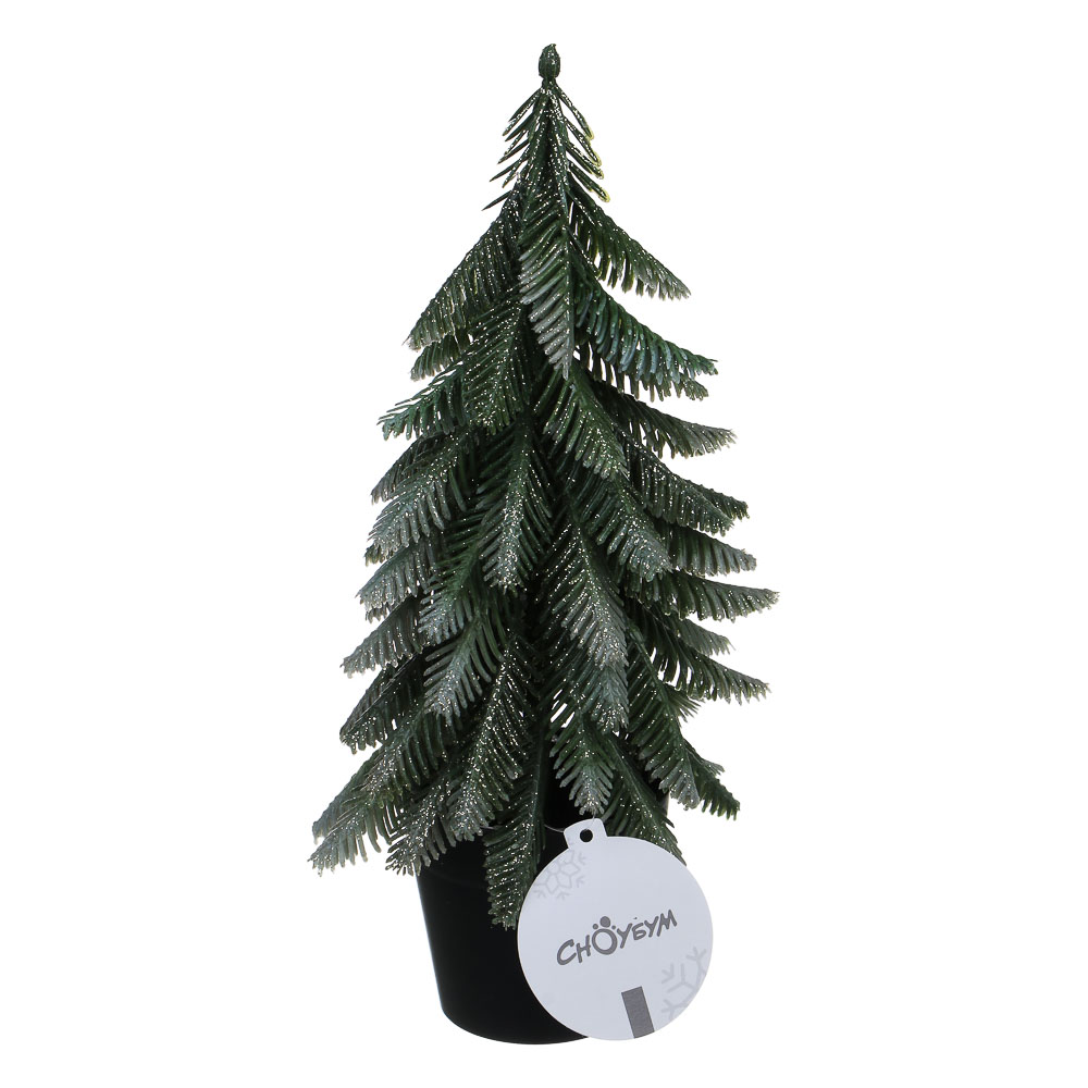 СНОУ БУМ Елочка литая 100% РЕ, в горшке, с позолотой, 28 см, 26-67 - #3