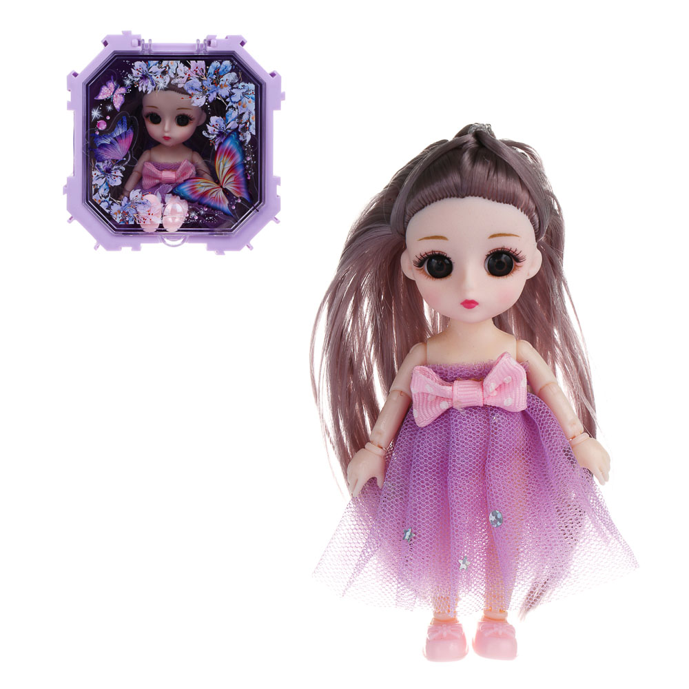 ИГРОЛЕНД Кукла шарнирная в шкатулке, PP, PVC, ABS, 10,5х6х10,5 см, 4 дизайна - #1