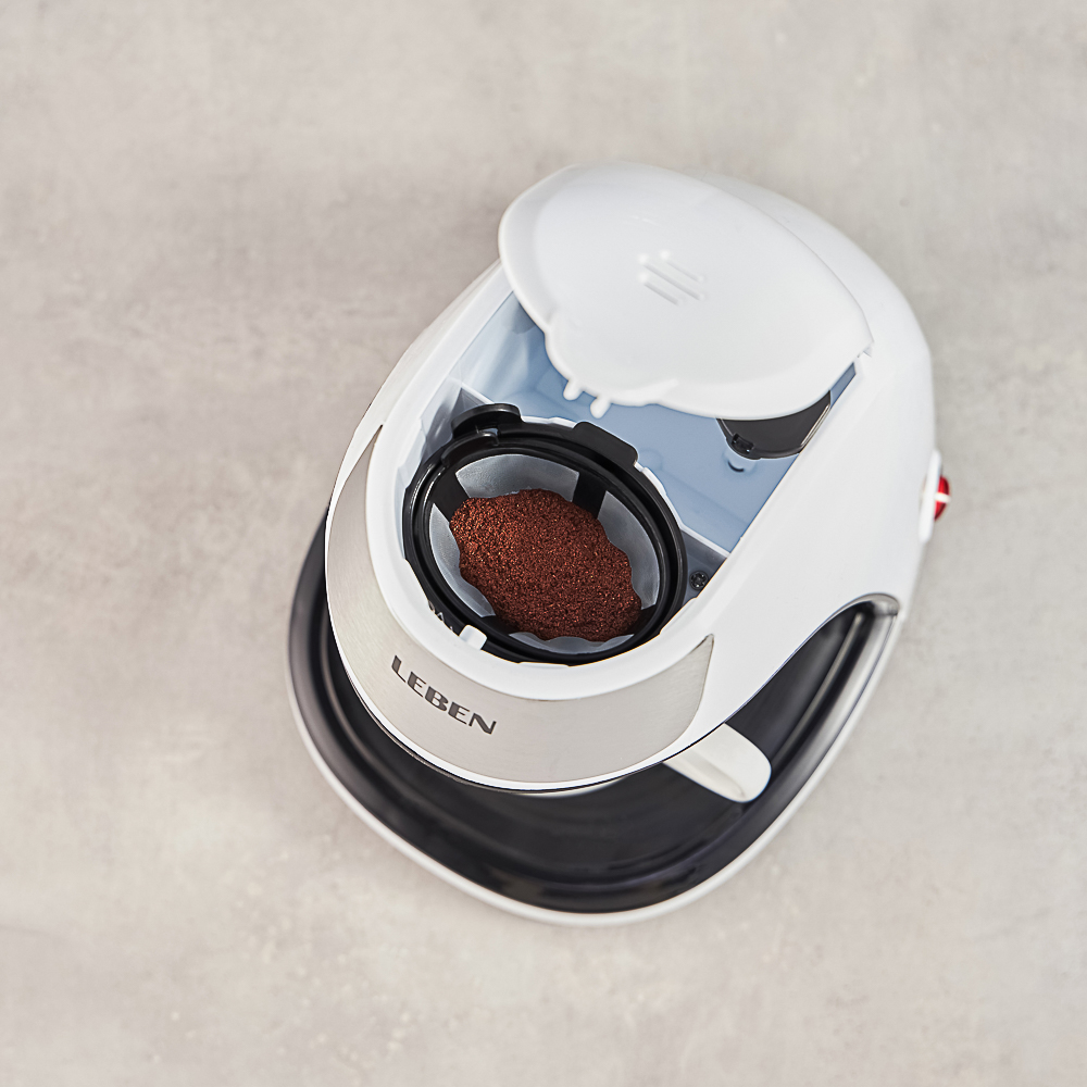 LEBEN Кофеварка капельная 500Вт, 240 мл, керамическая чашка, белый - #11