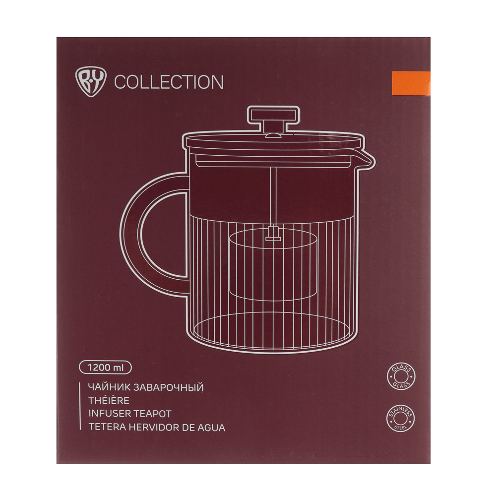 BY COLLECTION Teya Чайник заварочный 1,2л, жаропрочное стекло - #8