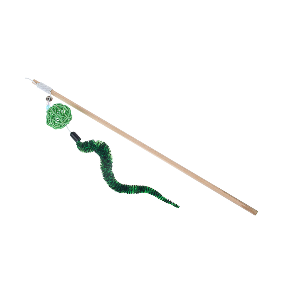 Игрушка-дразнилка для кошек тм VETTA, с плетеным шаром - #2