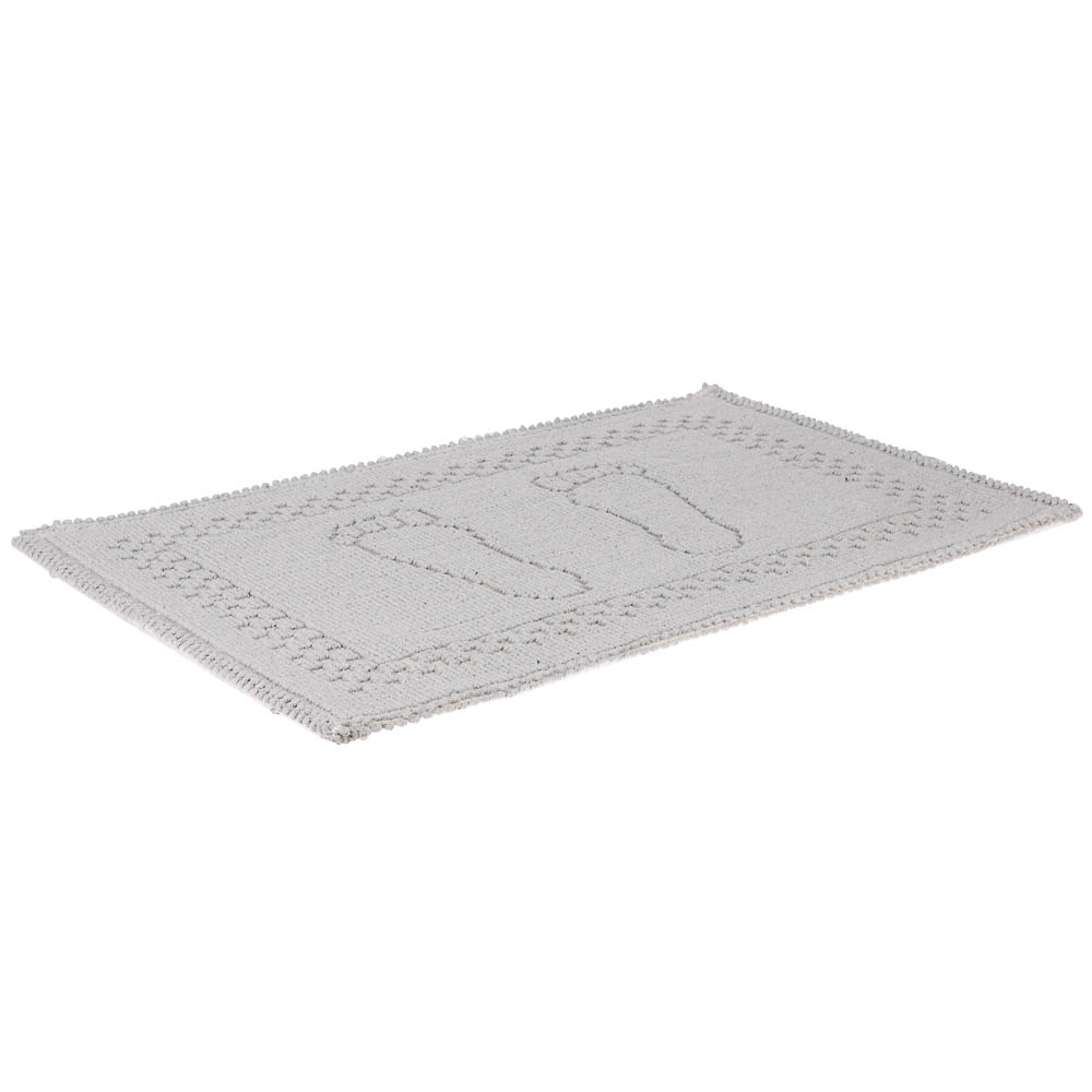 Коврик петельный, хлопок, 60x40см, одинарный, серый - #2