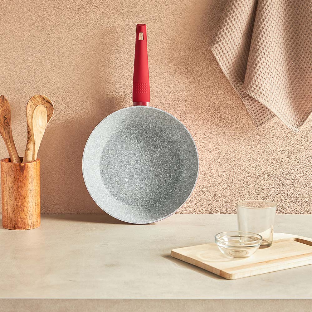 SATOSHI Верден Сотейник литой d=26см, антипригарное покрытие мрамор, индукция - #10