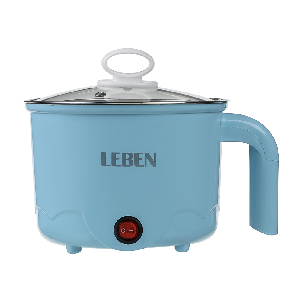 LEBEN Миниварка, 1,7л, 600Вт, двойная стенка, нерж. сталь, пластик, металл, голубой - #5