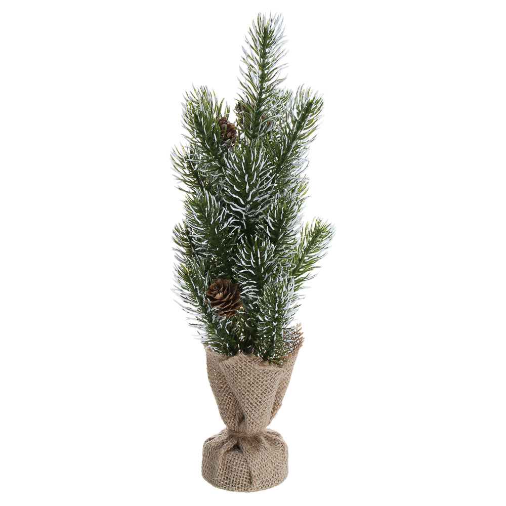 СНОУ БУМ Елочка литая 100% РЕ, шишка, на пеньке, 30 см, 26-63 - #1