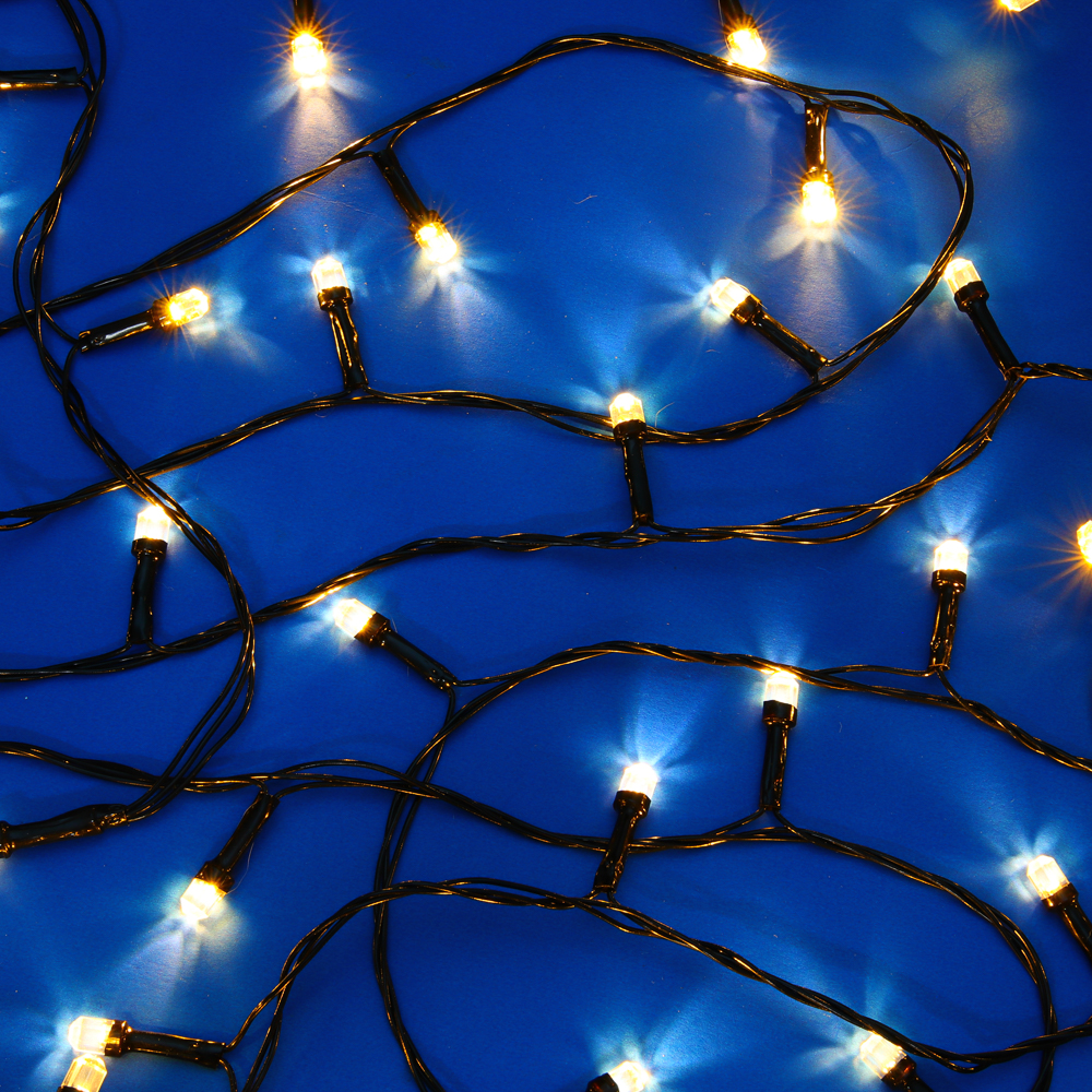 СНОУ БУМ Гирлянда эл. вьюн 20м, 200LED, шампань, 8 режимов, ПВХ черный, 220В - #1