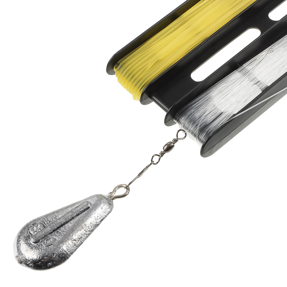 Снасть донная оснащенная тм AZOR FISHING,(леска 30 м/крючок 5 шт/резинка 10 м/груз 80г/карабин 2 шт) - #4