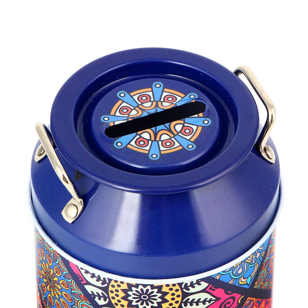 Копилка, в форме бочонка, жесть, 7,8х12,7 см, 8 видов - #4