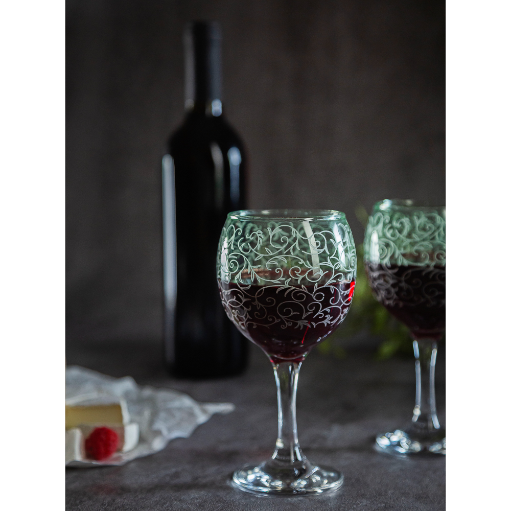 Набор бокалов для вина, с гравировкой, 2 шт, 260 мл - #6