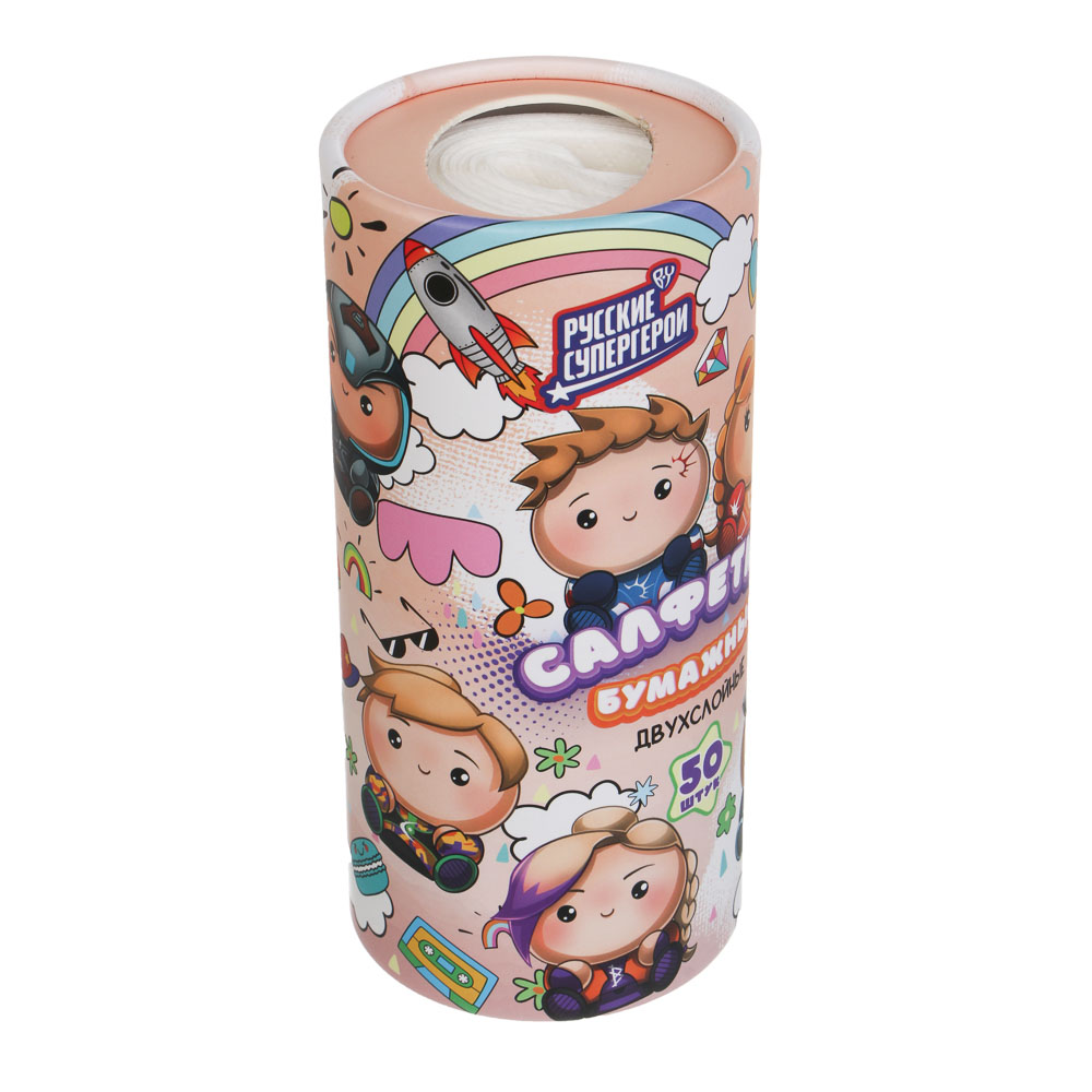 BY Русские Супергерои Салфетки 2 слоя, 50л, 13x18см - #4