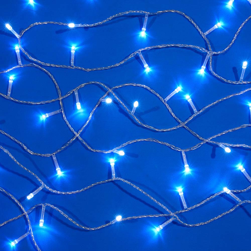 СНОУ БУМ Гирлянда эл. вьюн 9м, 100 LED, белый, пост. свечение, ПВХ прозр., 220В - #6