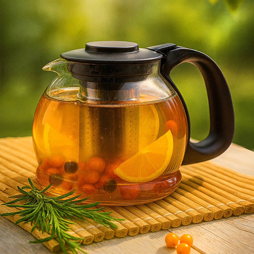 VETTA Чайник заварочный 1500мл, ситечко из нержавеющей стали, стекло, полипропилен - #10