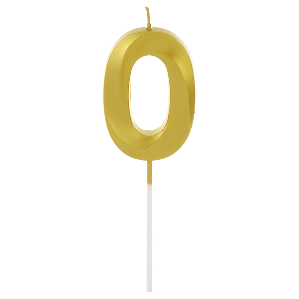 Свеча для торта тм Fntastic 7 см, в форме цифр (0), парафин - #1