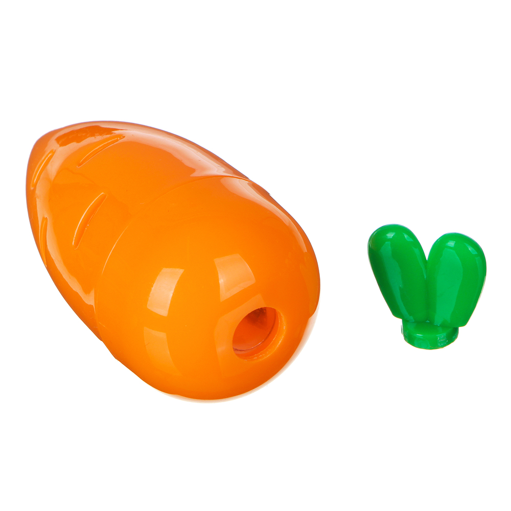 Точилка для карандашей с контейнером в форме морковки, 7,5x3,3см, пластик - #2